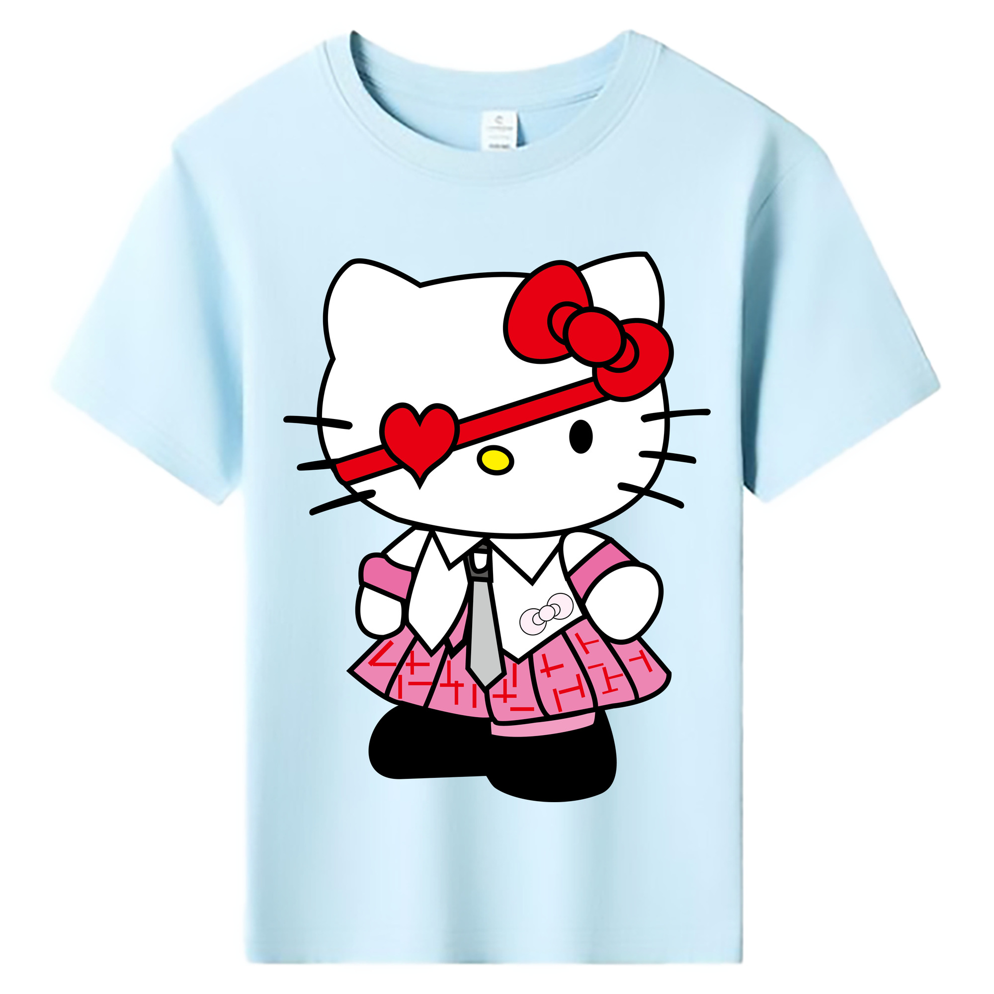 （画像用） Hello Kitty ハローキティ 綿100％キッズTシャツ（フロントプリント）